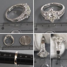 画像9: Pt900ダイヤモンドリング D1.02 D1.07 6.6g #10 (9)