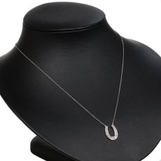 画像7: K18WGダイヤモンドネックレス 馬蹄モチーフ D0.25 2.6g 42cm (7)