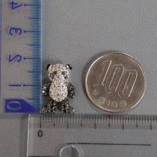 画像10: K18WGホワイトサファイアブラックダイヤモンドペンダントトップ パンダモチーフ WS0.60 BkD0.50 2.3g (10)