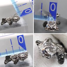 画像7: K18WGホワイトサファイアブラックダイヤモンドペンダントトップ パンダモチーフ WS0.60 BkD0.50 2.3g (7)