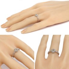 画像10: K18WGローズカットダイヤモンドリング D0.10 D0.17 2.6g #11 (10)