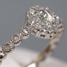 画像3: K18WGローズカットダイヤモンドリング D0.10 D0.17 2.6g #11 (3)