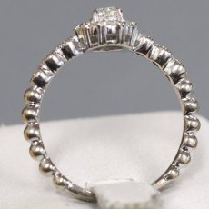 画像5: K18WGローズカットダイヤモンドリング D0.10 D0.17 2.6g #11 (5)