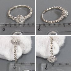 画像9: K18WGローズカットダイヤモンドリング D0.10 D0.17 2.6g #11 (9)