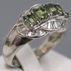 画像2: Pt900バイカラートルマリンダイヤモンドリング T1.64 D0.30 9.0g #13 (2)