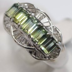 画像4: Pt900バイカラートルマリンダイヤモンドリング T1.64 D0.30 9.0g #13 (4)