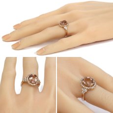 画像10: K18PGモルガナイトダイヤモンドリング M2.76 D0.55 4.3g #12 (10)