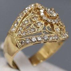 画像3: K18ダイヤモンドリング D1.00 6.8g #15.5 (3)