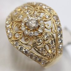 画像4: K18ダイヤモンドリング D1.00 6.8g #15.5 (4)