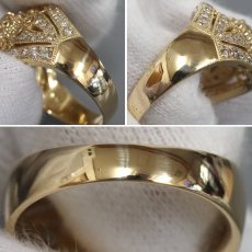 画像6: K18ダイヤモンドリング D1.00 6.8g #15.5 (6)