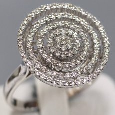 画像1: K18WGダイヤモンドリング 回転式 D0.63 6.8g #17 (1)