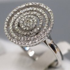 画像2: K18WGダイヤモンドリング 回転式 D0.63 6.8g #17 (2)