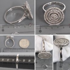 画像9: K18WGダイヤモンドリング 回転式 D0.63 6.8g #17 (9)