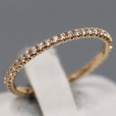 画像1: Au750 エタンセル ドゥ カルティエ ウェディングリング パヴェセッティング(B4210500)1.1g #9.5(#50)内外箱 保証書 (1)