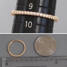 画像7: Au750 エタンセル ドゥ カルティエ ウェディングリング パヴェセッティング(B4210500)1.1g #9.5(#50)内外箱 保証書 (7)