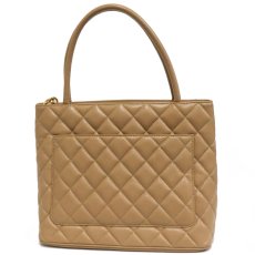 画像2: 復刻トート キャビアスキン ゴールド金具(A01804)ベージュ Gカード付 (2)