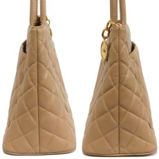 画像3: 復刻トート キャビアスキン ゴールド金具(A01804)ベージュ Gカード付 (3)