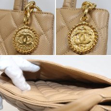 画像7: 復刻トート キャビアスキン ゴールド金具(A01804)ベージュ Gカード付 (7)