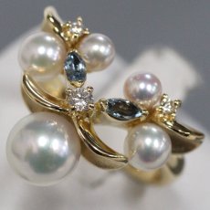 画像4: K18パールダイヤモンドリング D0.06 6.0g #10.5 (4)