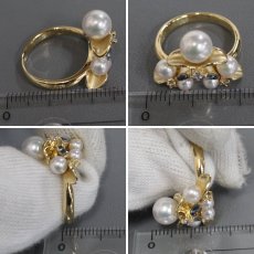 画像9: K18パールダイヤモンドリング D0.06 6.0g #10.5 (9)