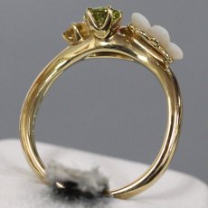 画像5: タサキ K18マルチカラーストーンリング フラワーモチーフ D0.01 4.6g #12-12.5 (5)