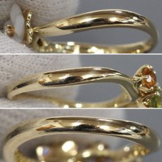 画像6: タサキ K18マルチカラーストーンリング フラワーモチーフ D0.01 4.6g #12-12.5 (6)