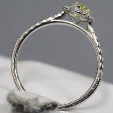 画像5: Pt900グリーニッシュイエローダイヤモンド/ダイヤモンドリング D0.562 D0.24 2.3g #11 鑑定書 ソーティング (5)