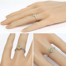 画像9: Pt900グリーニッシュイエローダイヤモンド/ダイヤモンドリング D0.562 D0.24 2.3g #11 鑑定書 ソーティング (9)