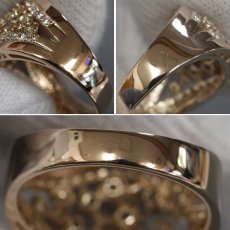 画像6: K18PGダイヤモンドリング D1.08 6.6g #13 (6)