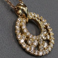 画像2: K18ダイヤモンドネックレス D0.80 5.3g 39cm 鑑別カード (2)