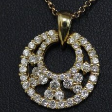 画像6: K18ダイヤモンドネックレス D0.80 5.3g 39cm 鑑別カード (6)