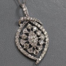 画像1: Pt900/850ダイヤモンドペンダント D2.00 8.8g AJ付45cm (1)