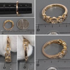 画像8: K18PGローズカットダイヤモンドリング D0.57 3.3g #7.5 鑑別カード (8)