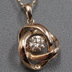 画像1: K18PGダイヤモンドダンシングペンダント D0.503 3.8g AJ付45cm (1)