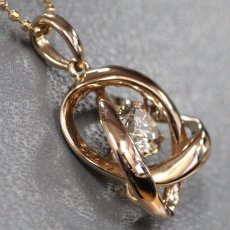 画像2: K18PGダイヤモンドダンシングペンダント D0.503 3.8g AJ付45cm (2)