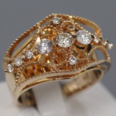 画像1: K18PGダイヤモンドリング D0.56 7.0g #12.5 (1)