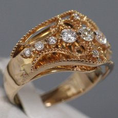 画像2: K18PGダイヤモンドリング D0.56 7.0g #12.5 (2)