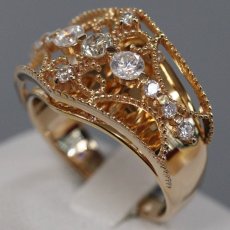 画像3: K18PGダイヤモンドリング D0.56 7.0g #12.5 (3)