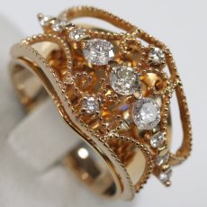 画像4: K18PGダイヤモンドリング D0.56 7.0g #12.5 (4)