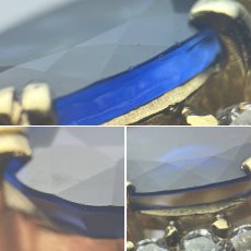 画像4: K18サファイアダイヤモンドリング S2.643 D0.97 8.8g #15 ソーティング (4)