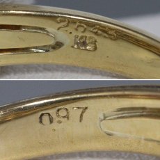 画像7: K18サファイアダイヤモンドリング S2.643 D0.97 8.8g #15 ソーティング (7)