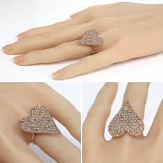 画像10: K18PGダイヤモンドリング ハートモチーフ D2.00 4.0g #12 (10)