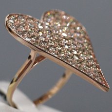 画像2: K18PGダイヤモンドリング ハートモチーフ D2.00 4.0g #12 (2)