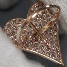 画像5: K18PGダイヤモンドリング ハートモチーフ D2.00 4.0g #12 (5)