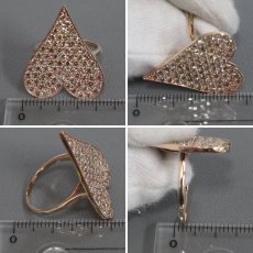 画像9: K18PGダイヤモンドリング ハートモチーフ D2.00 4.0g #12 (9)