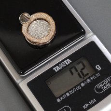 画像10: 750PG/WG ダイヤモンドペンダントトップ D1.22 7.3g (10)