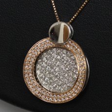 画像8: 750PG/WG ダイヤモンドペンダントトップ D1.22 7.3g (8)