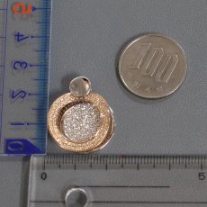 画像9: 750PG/WG ダイヤモンドペンダントトップ D1.22 7.3g (9)