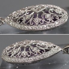 画像5: K18WGアメジストダイヤモンドペンダントトップ AM10.50 D0.56 8.8g (5)