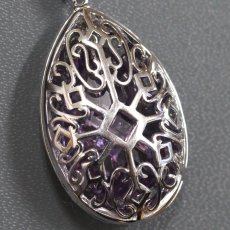 画像6: K18WGアメジストダイヤモンドペンダントトップ AM10.50 D0.56 8.8g (6)